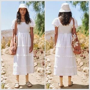 The GREAT White The Scallop Savanna Dress Sz S